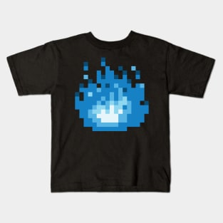 8-Bit Eternal Blue Flame Kids T-Shirt